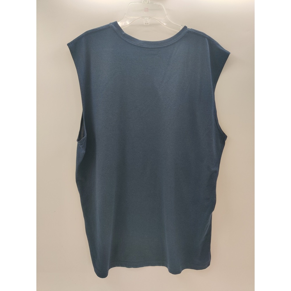 Nike Rogue Colab Dri-FIT Mens XL Muscle Tee Tank Top Navy Blue Workout Shirt - Picture 2 of 7